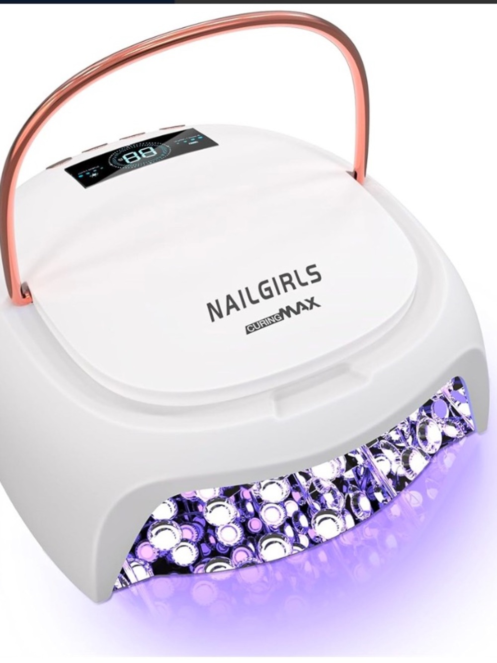NAILGIRLS 80W Professional Cordless Nail Lamp, Rechargeable Fast-Dry Light